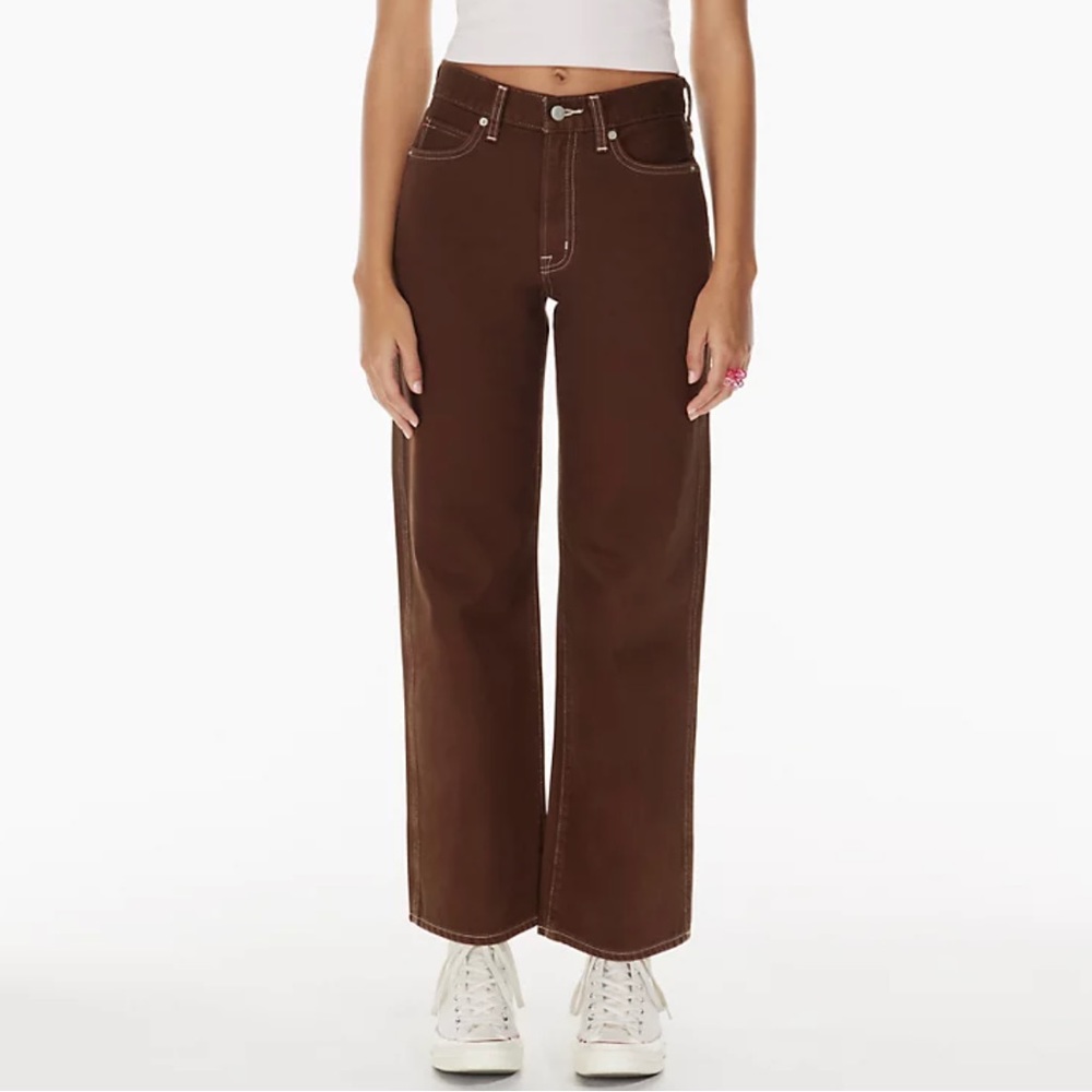 Aritzia Sunday Best Jupiter Jean Epicurean Brown